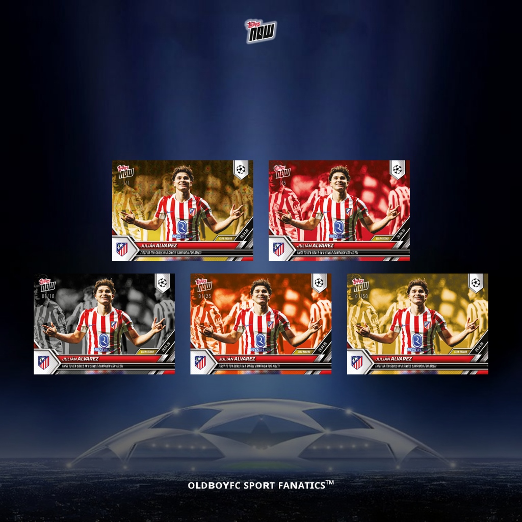 Topps Now Julián Álvarez 25/26 UCL 球星卡 帶編卡圖