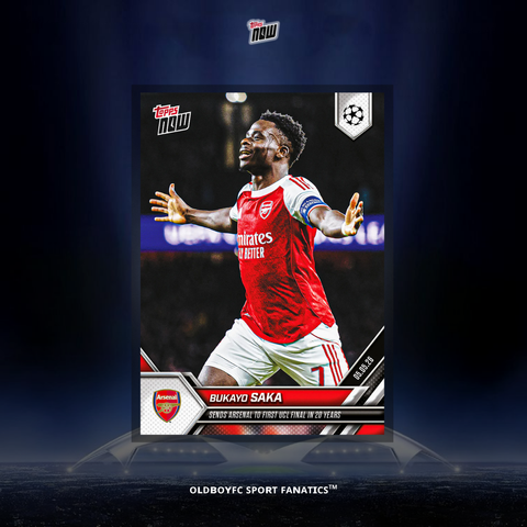 Topps Now Bukayo Saka 25/26 UCL 球星卡 正面圖