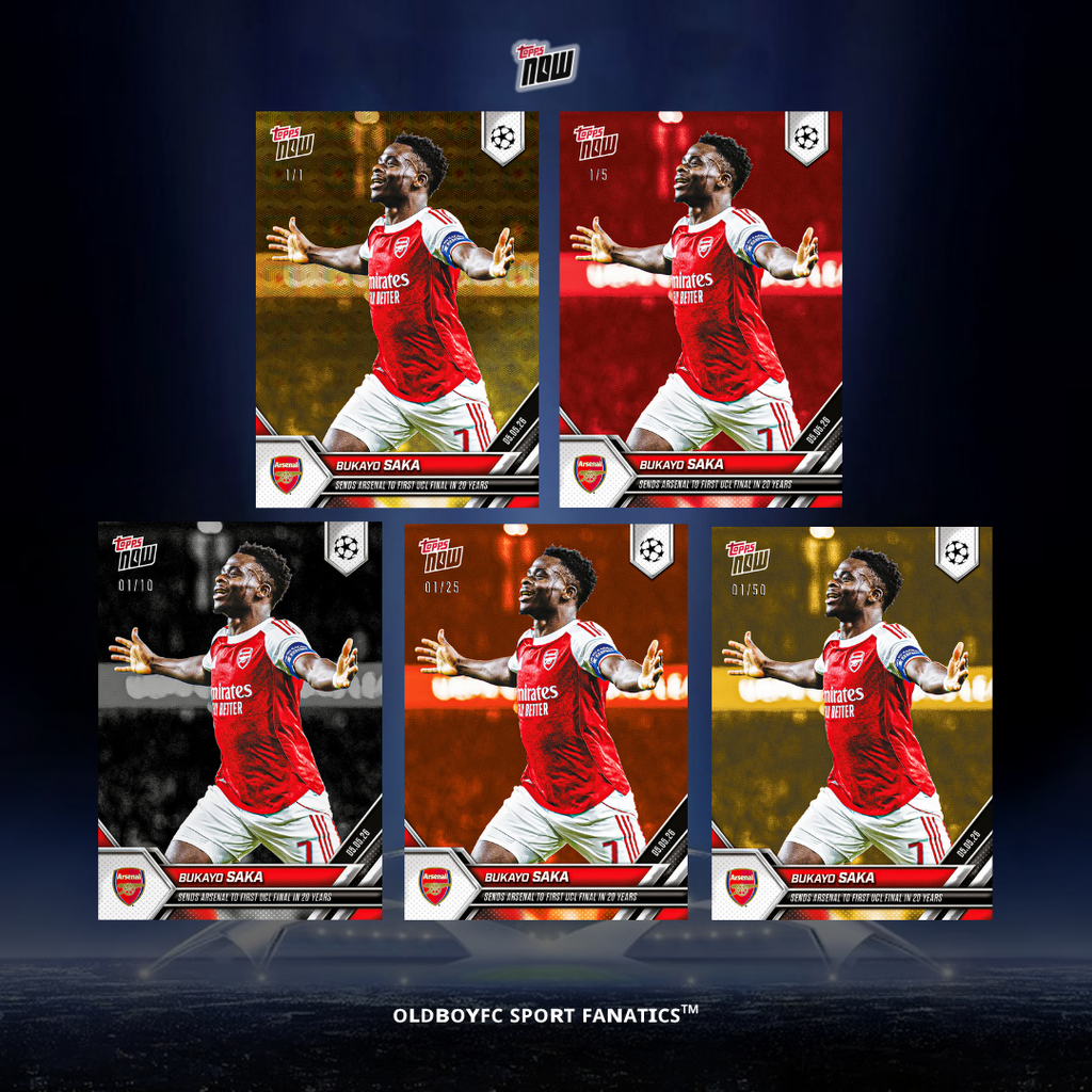 Topps Now Bukayo Saka 25/26 UCL 球星卡 帶編卡圖