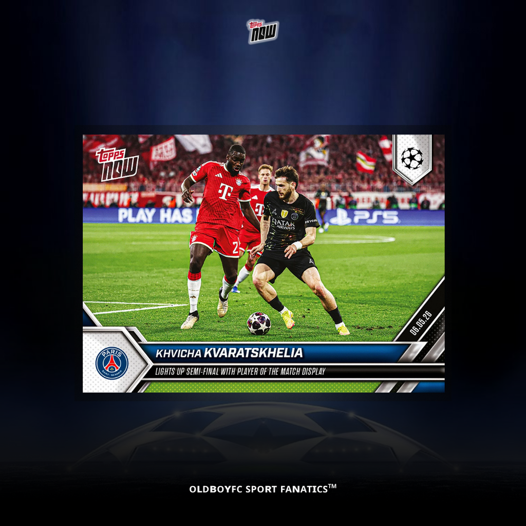 Topps Now Khvicha Kvaratskhelia 25/26 歐冠球星卡 正面圖