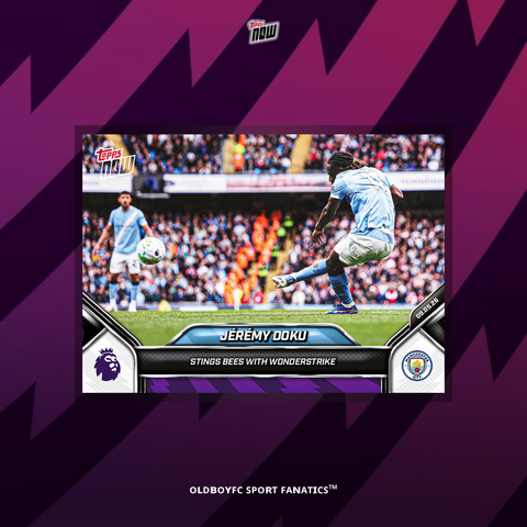 Topps Now Jérémy Doku 25/26 英超 球星卡 正面圖