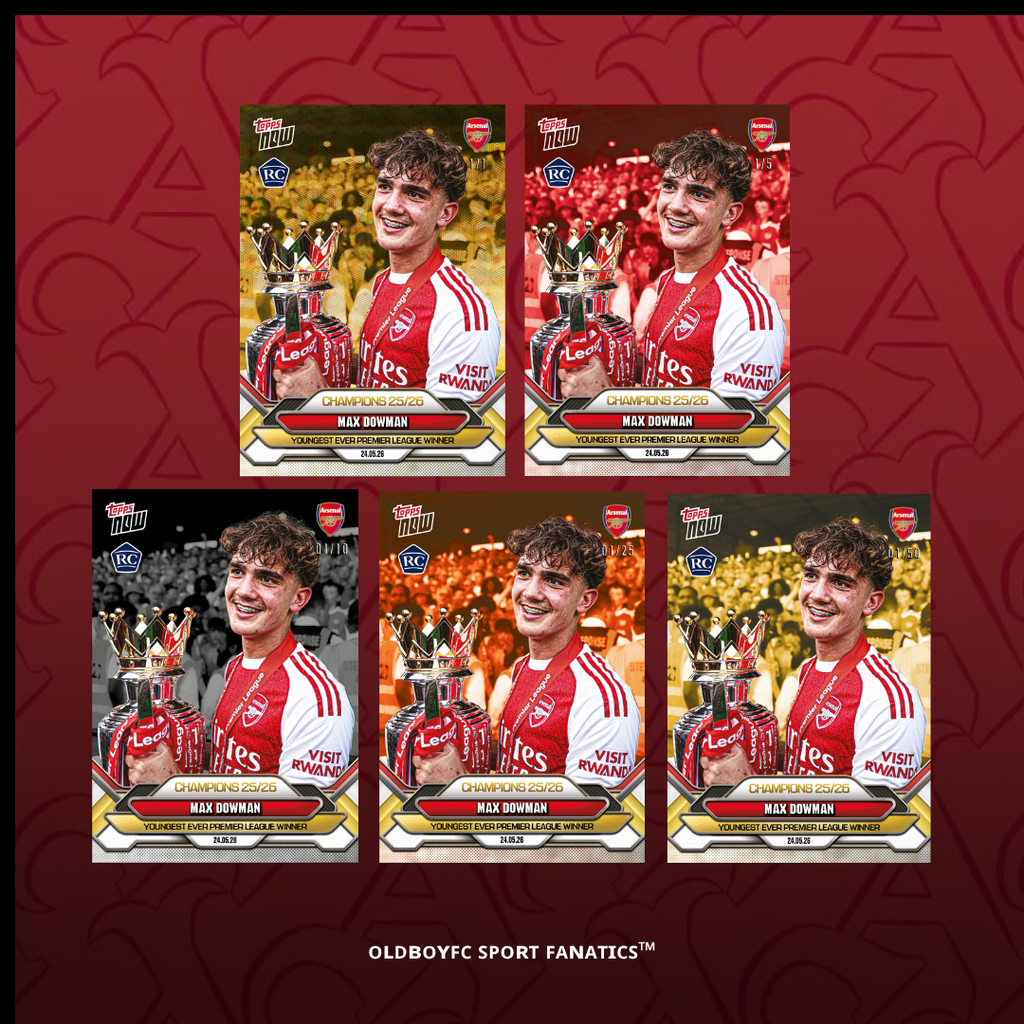 Topps Now Max Dowman 25/26 阿森納 球星卡 帶編卡圖
