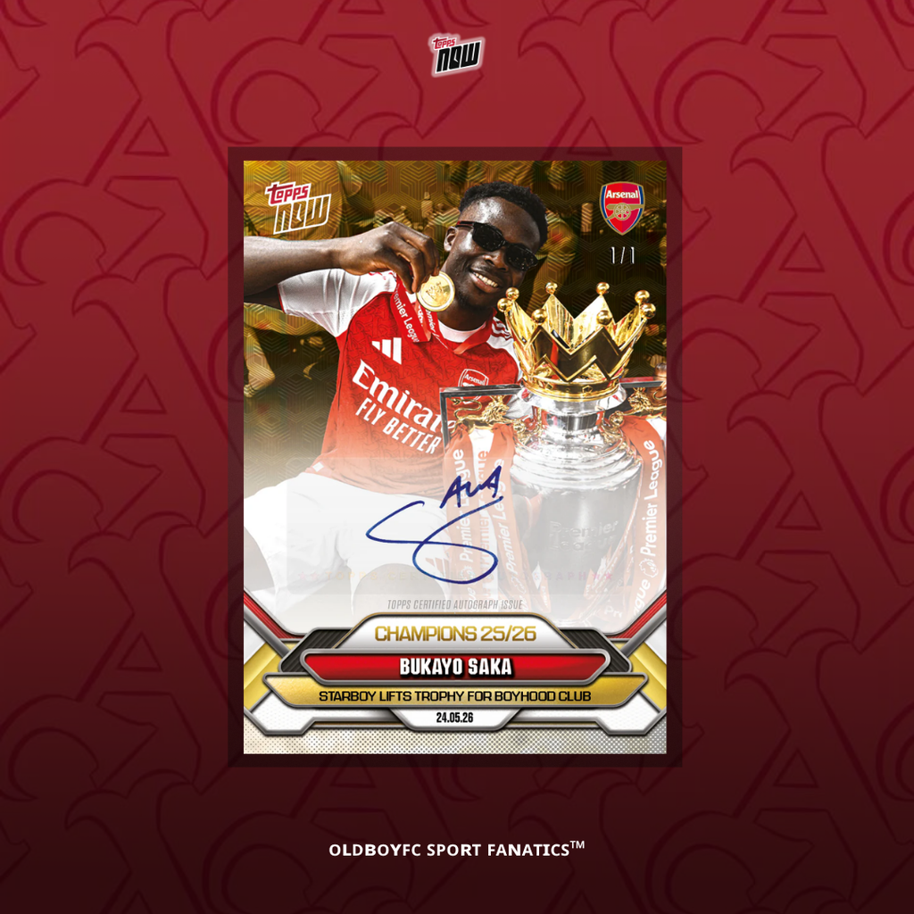 Topps Now Bukayo Saka 25/26 阿森納 球星卡 簽字卡圖
