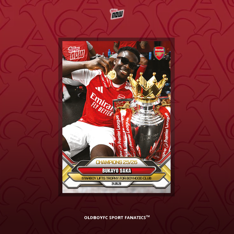 Topps Now Bukayo Saka 25/26 阿森納 球星卡 正面圖