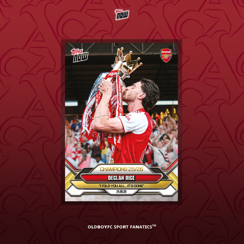 Topps Now Declan Rice 25/26 阿森納 球星卡 正面圖