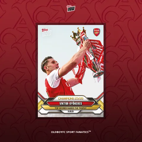 Topps Now Viktor Gyökeres 25/26 阿森納 球星卡 正面圖
