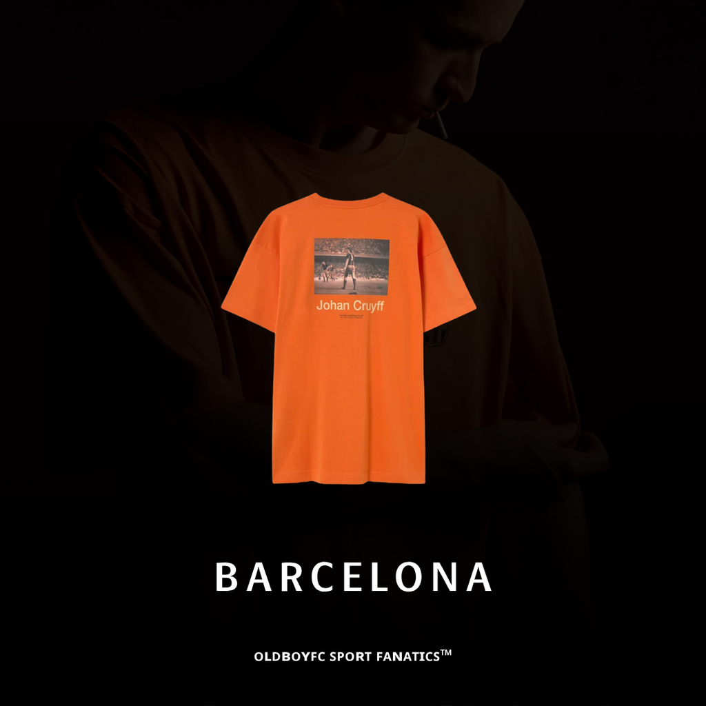 【巴薩】T-shirt Orange Cruyff Barça