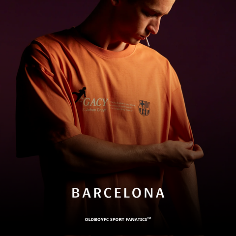 【巴薩】T-shirt Orange Cruyff Barça