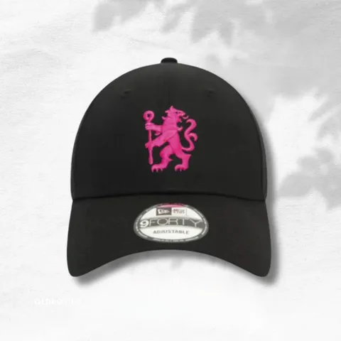切爾西 New Era 9FORTY 黑色帽 正面圖