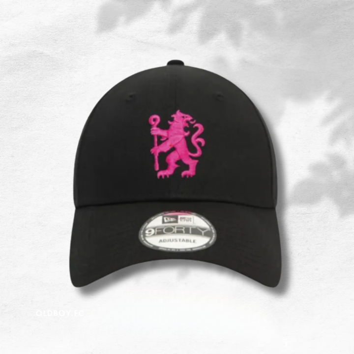 切爾西 New Era 9FORTY 黑色帽 正面圖