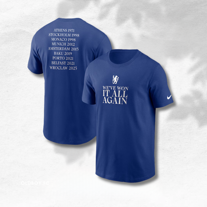 切爾西 Nike We've Won It All Again T 恤 正背面圖
