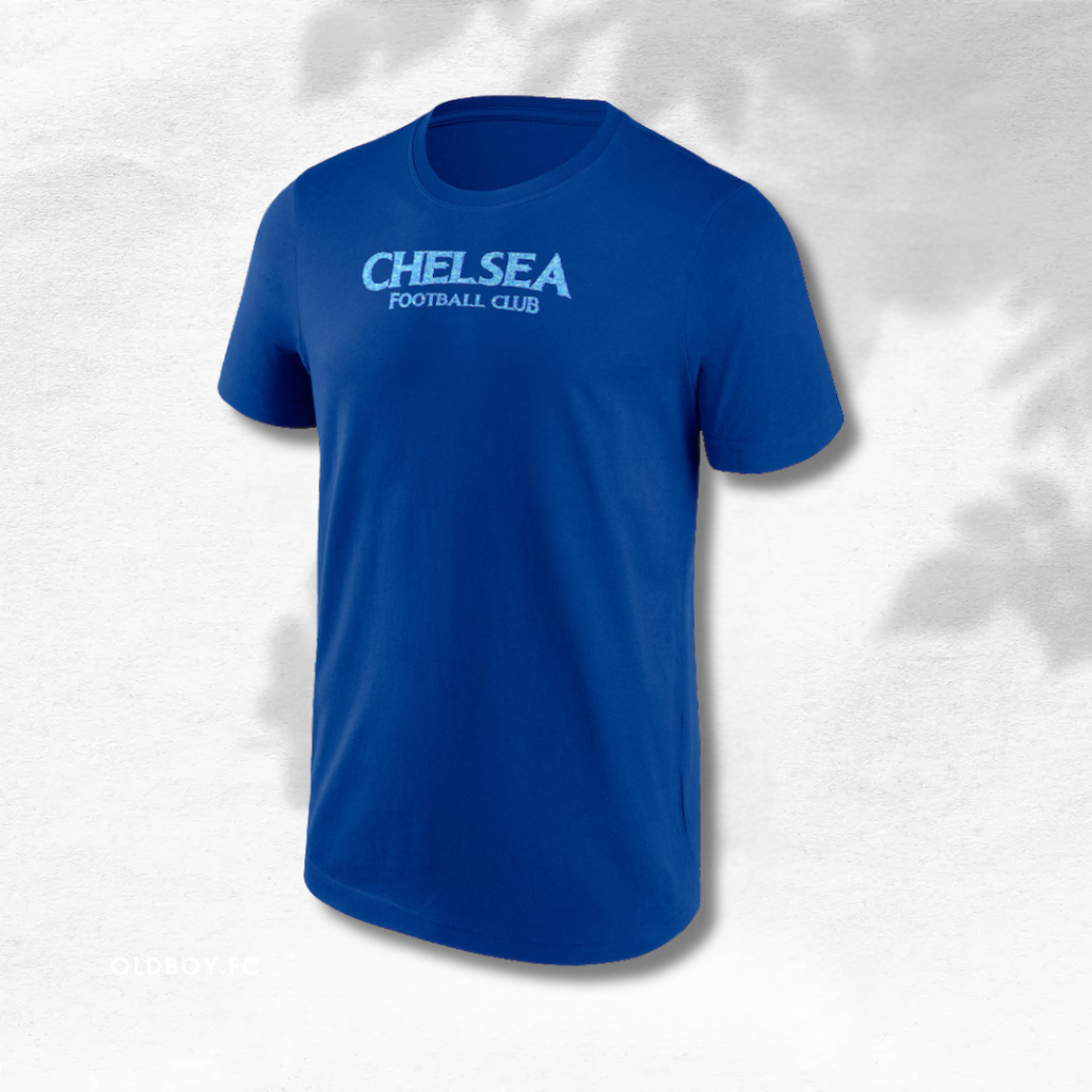 切爾西 Cole Palmer 圖案 T 恤 藍色 正面圖