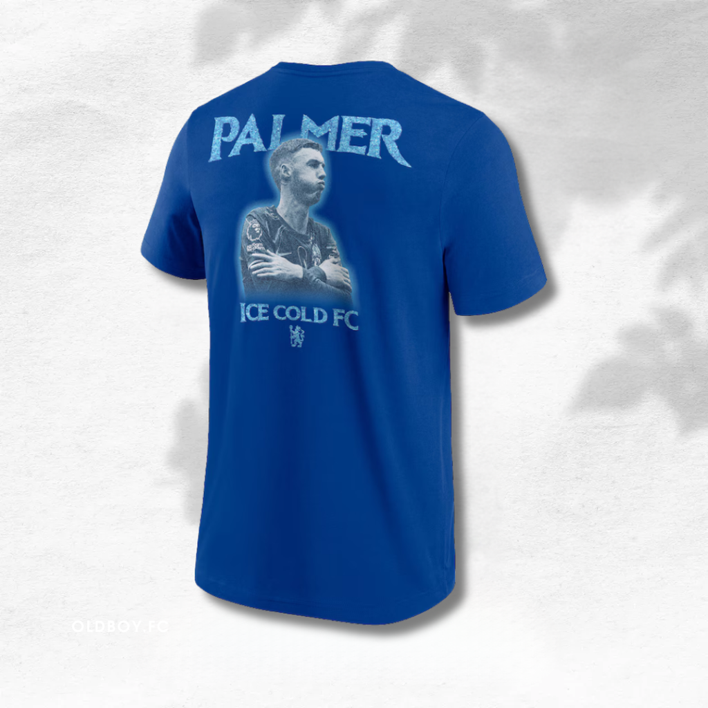 切爾西 Cole Palmer 圖案 T 恤 藍色 背面圖