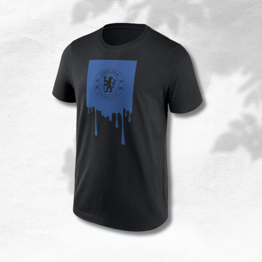 切爾西 Liquify 圖案 T 恤 黑色 正面圖
