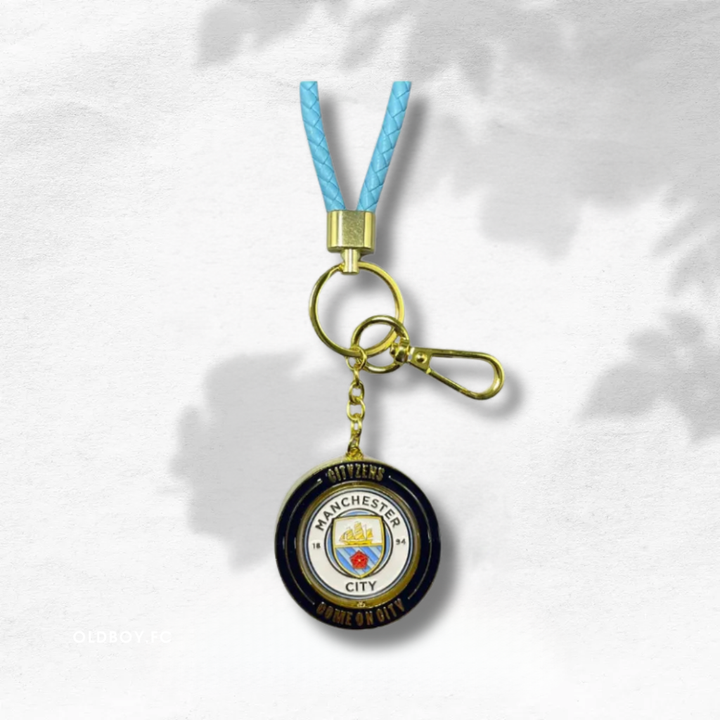 曼城 隊徽鑰匙圈 正面圖