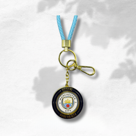 曼城 隊徽鑰匙圈 正面圖