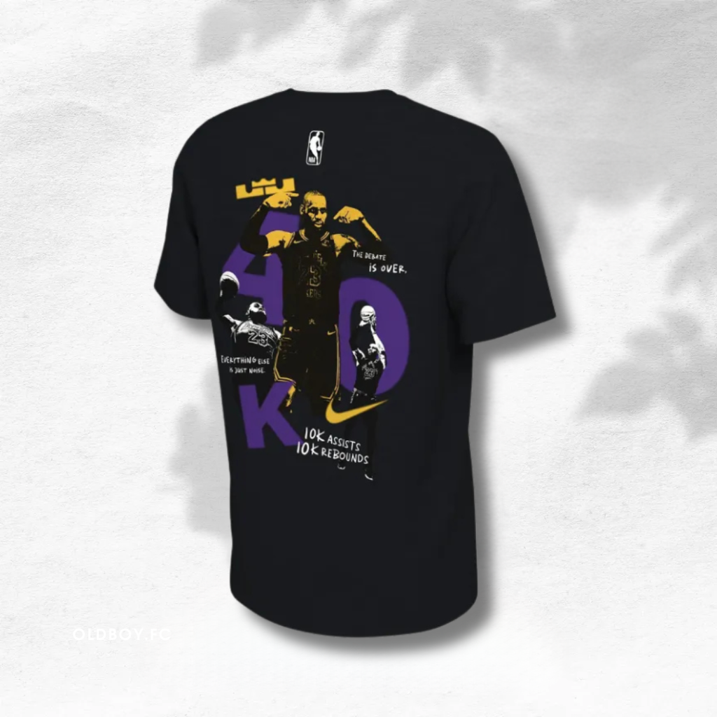 湖人 LeBron James 40,000 分紀念 T-shirt 背面圖