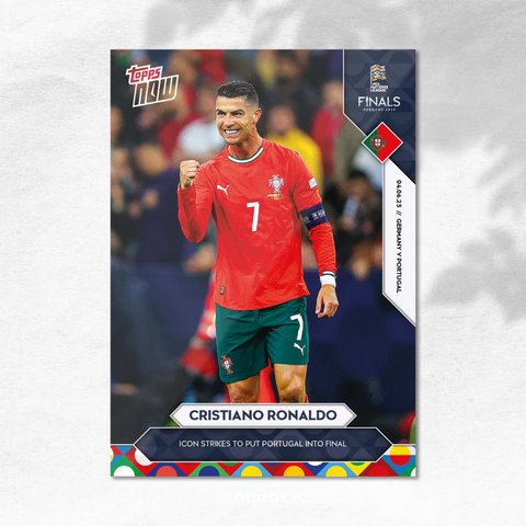 Topps Now C羅 2025 歐國聯 球星卡 正面圖