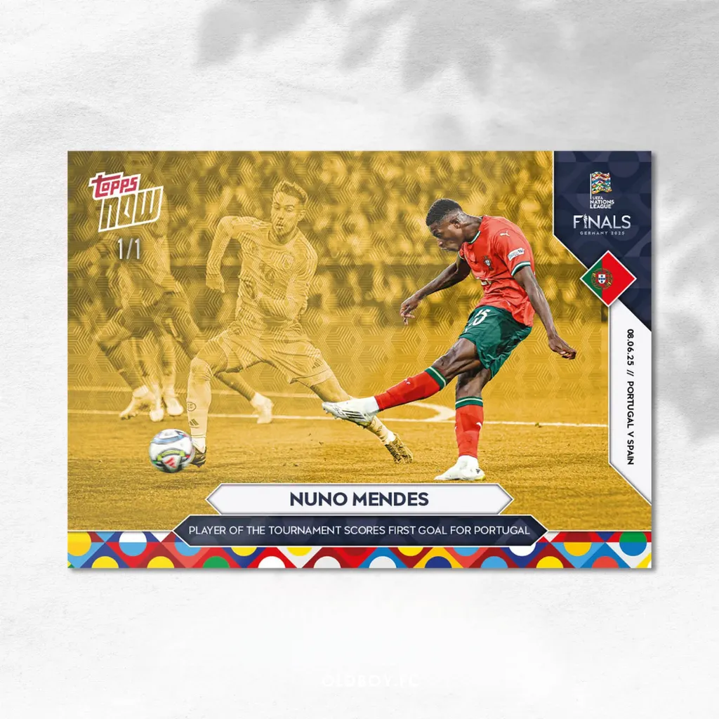 Topps Now Nuno Mendes 2025 歐國聯 球星卡 1/1