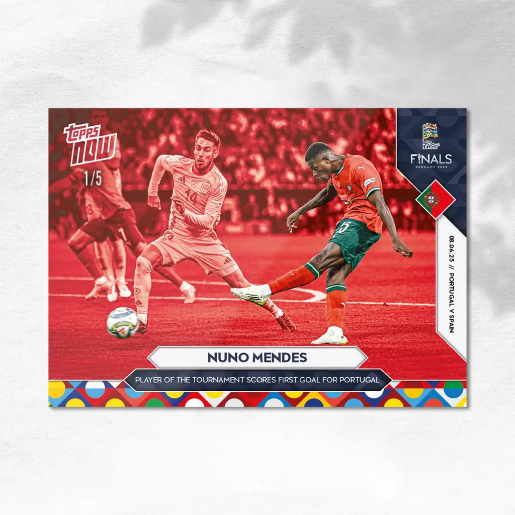 Topps Now Nuno Mendes 2025 歐國聯 球星卡 5/1