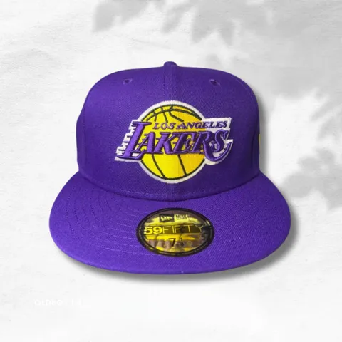 湖人 New Era 59FIFTY 合身帽 7 1/4 正面圖