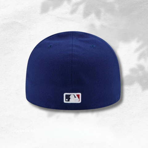 道奇 New Era 59FIFTY 藍白色合身帽 背面圖