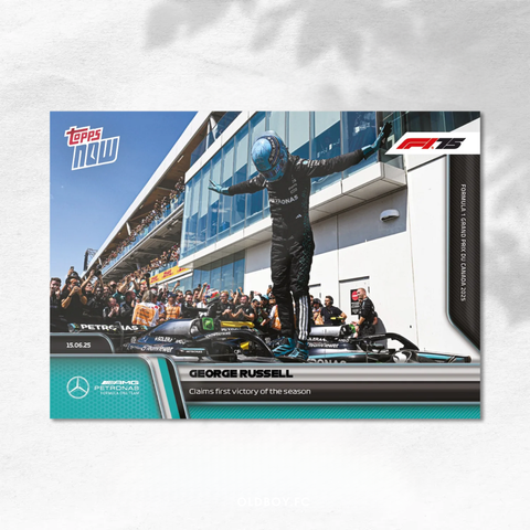 Topps Now George Russell 2025 F1 球星卡 正面圖