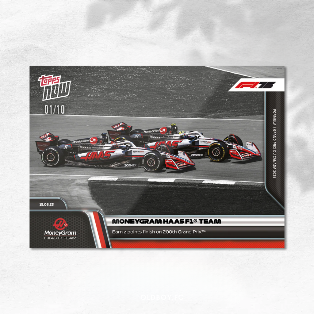 Topps Now Haas F1 車隊 2025 F1 球星卡 1/10