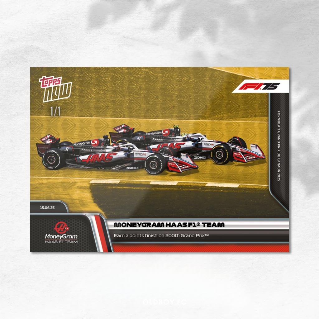 Topps Now Haas F1 車隊 2025 F1 球星卡 1/1