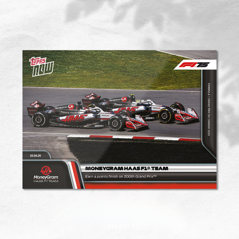 Topps Now Haas F1 車隊 2025 F1 球星卡 正面圖