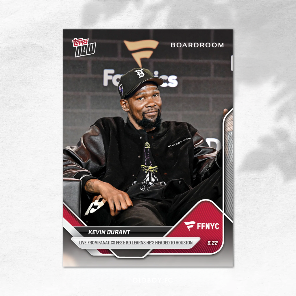 Topps Now Kevin Durant 2025 火箭加盟 球星卡 正面圖