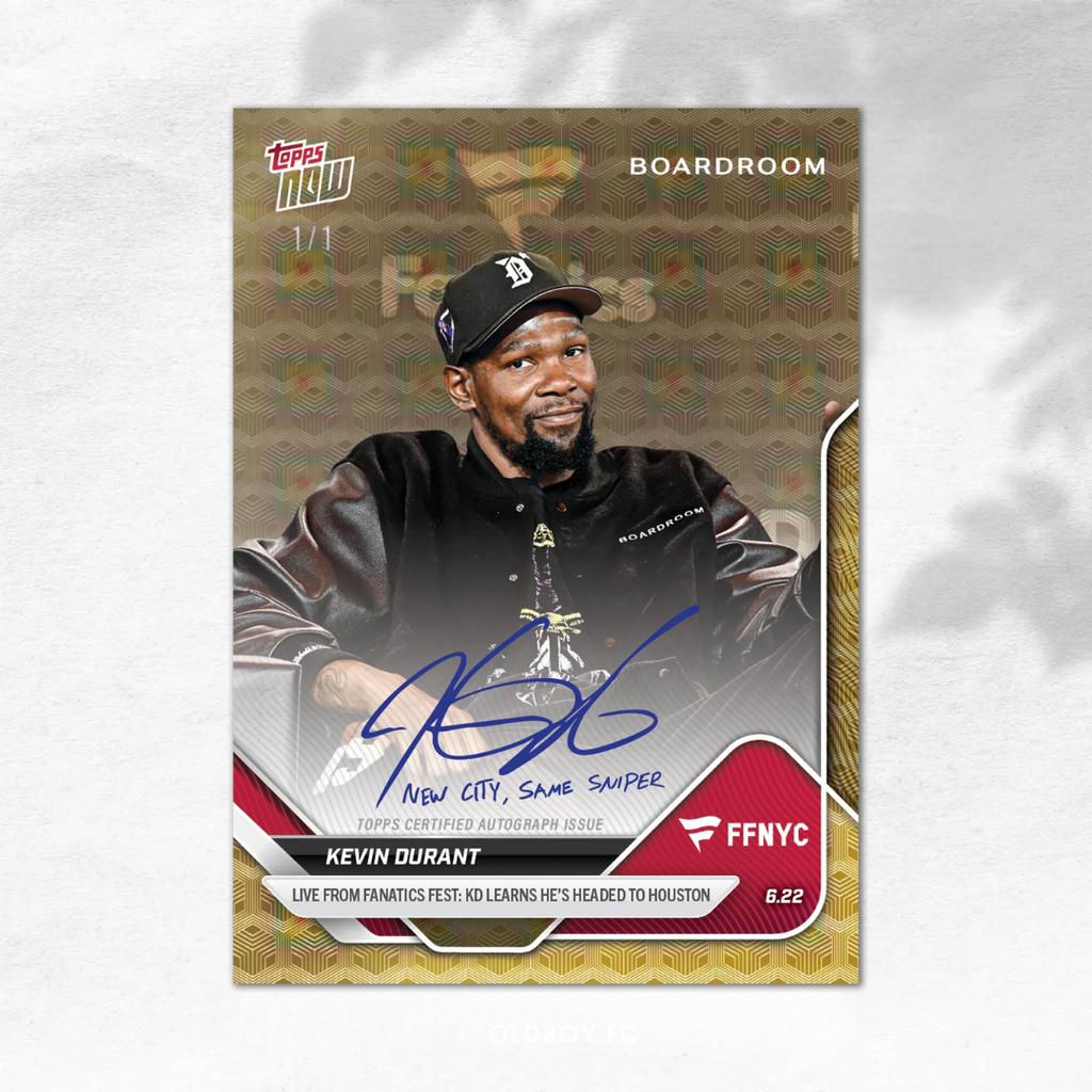 Topps Now Kevin Durant 2025 火箭加盟 球星卡 簽名圖