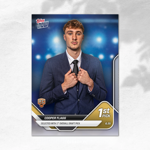 Topps Now Cooper Flagg 2025 NBA 選秀 球星卡 正面圖