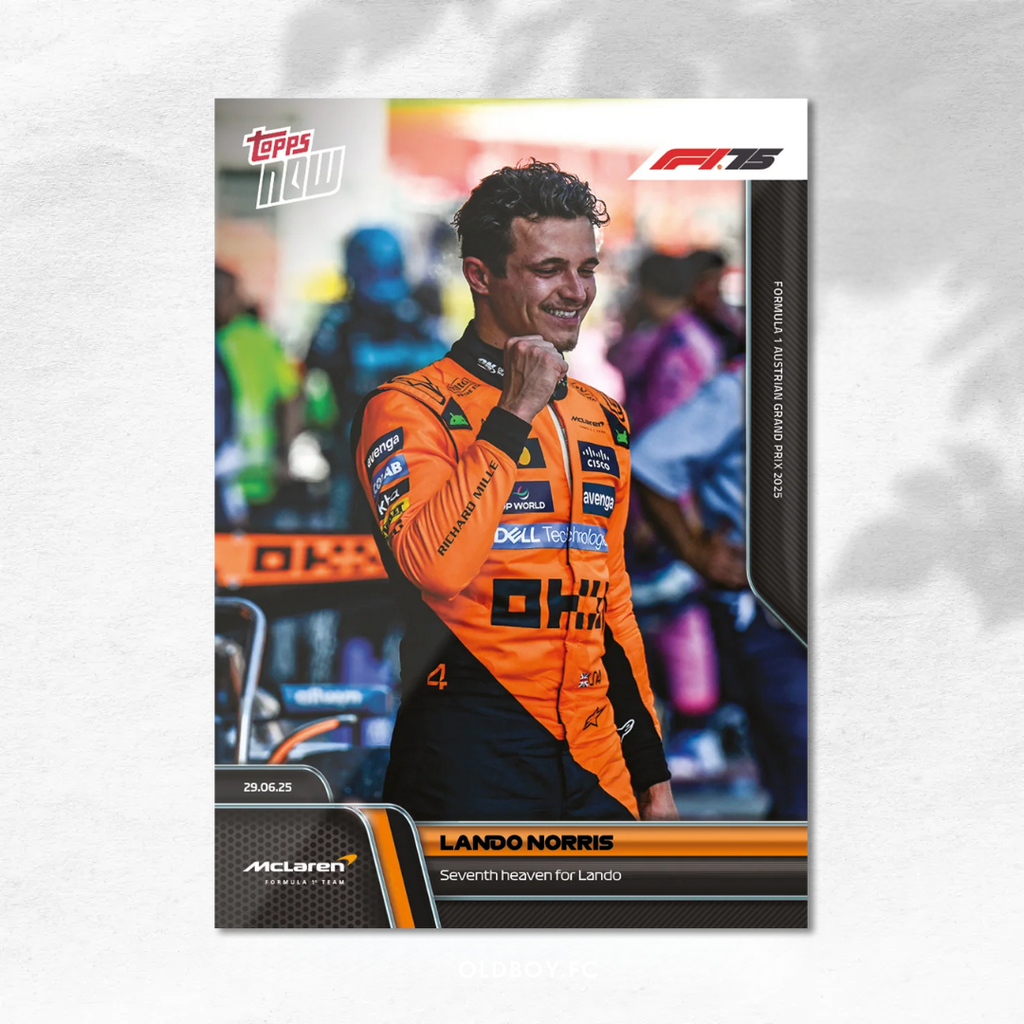 Topps Now Lando Norris 2025 F1 奧地利大獎賽 球星卡 正面圖