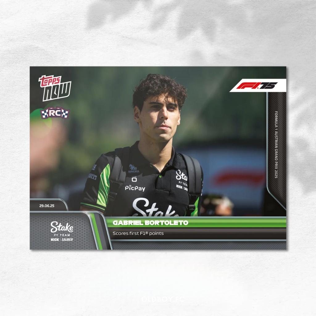 Topps Now Gabriel Bortoleto 2025 F1 奧地利大獎賽 球星卡 正面圖
