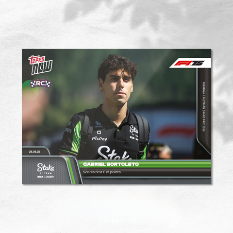 Topps Now Gabriel Bortoleto 2025 F1 奧地利大獎賽 球星卡 正面圖