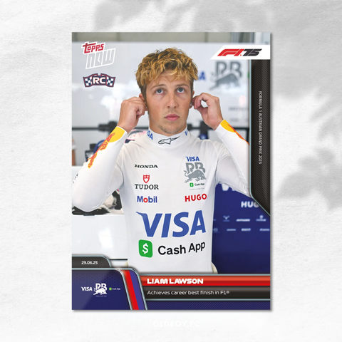 Topps Now Liam Lawson 2025 F1 奧地利大獎賽 球星卡 正面圖