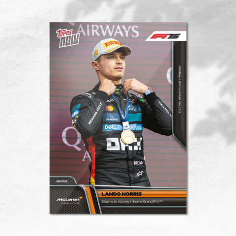 Topps Now Lando Norris 2025 英國大獎賽 球星卡 正面圖