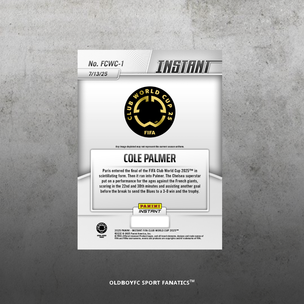 Panini Instant  Cole Palmer 決賽關鍵演出卡 反面圖