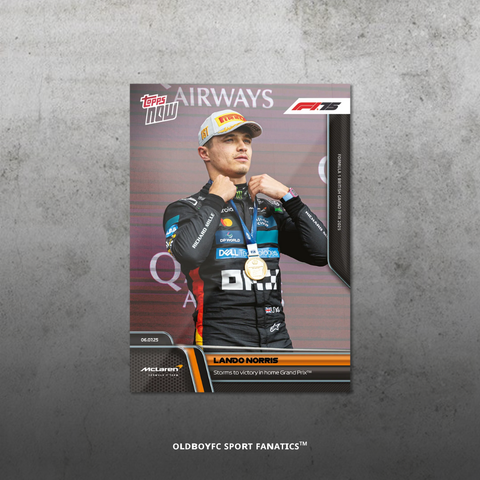 Topps Now Lando Norris 2025 英國大獎賽 球星卡 正面圖
