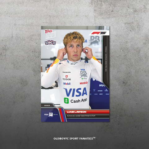 Topps Now Liam Lawson 2025 F1 奧地利大獎賽 球星卡 正面圖