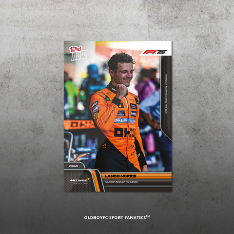 Topps Now Lando Norris 2025 F1 奧地利大獎賽 球星卡 正面圖