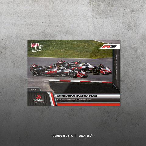 Topps Now Haas F1 車隊 2025 F1 球星卡 正面圖
