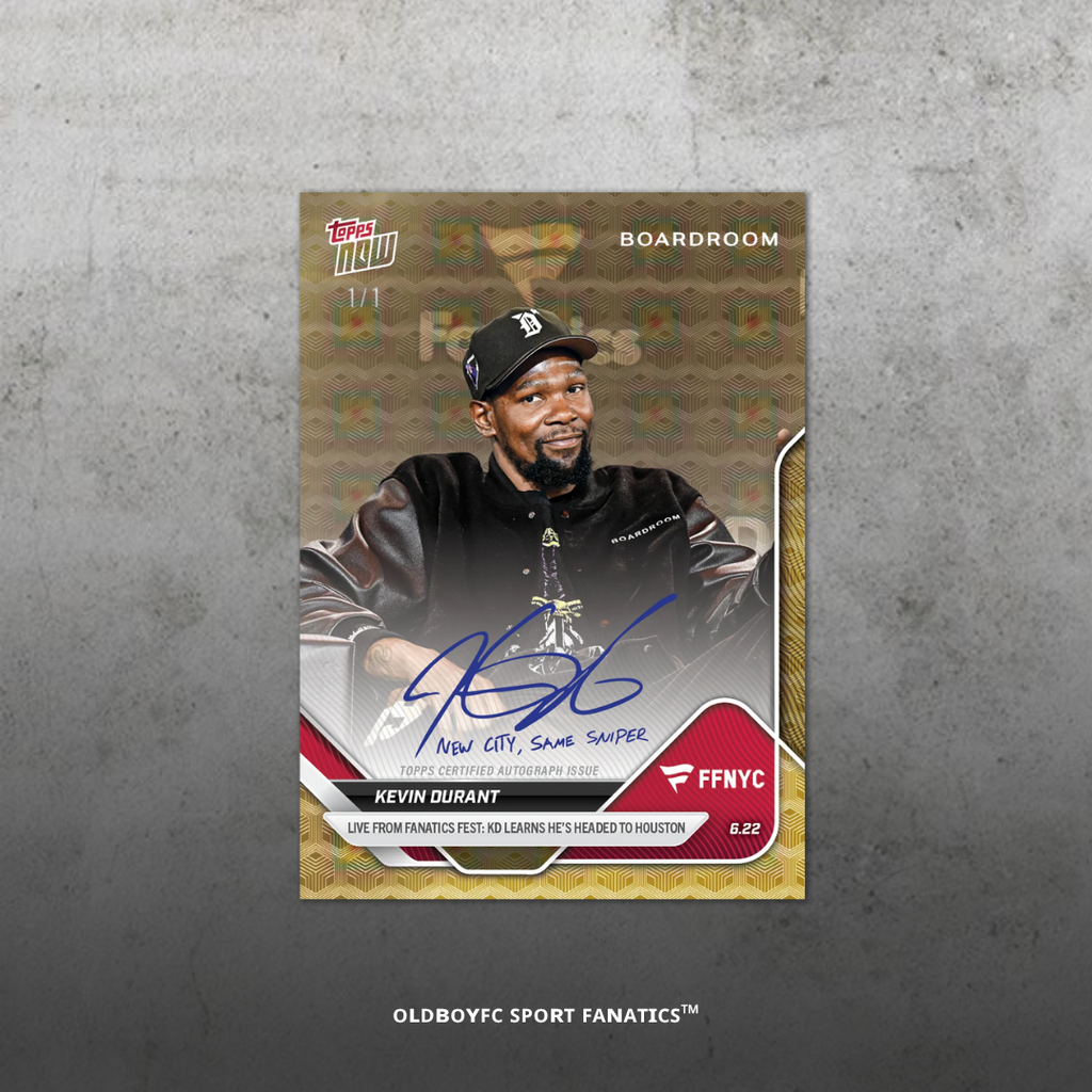 Topps Now Kevin Durant 2025 火箭加盟 球星卡 簽名圖