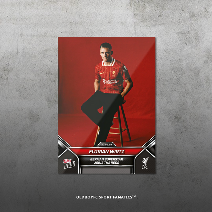Topps Now Florian Wirtz 2024 利物浦 球星卡 正面圖