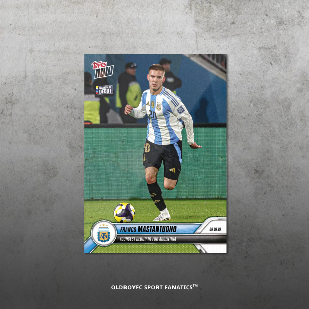 Topps Now Mastantuono 2024 阿根廷 球星卡 正面圖