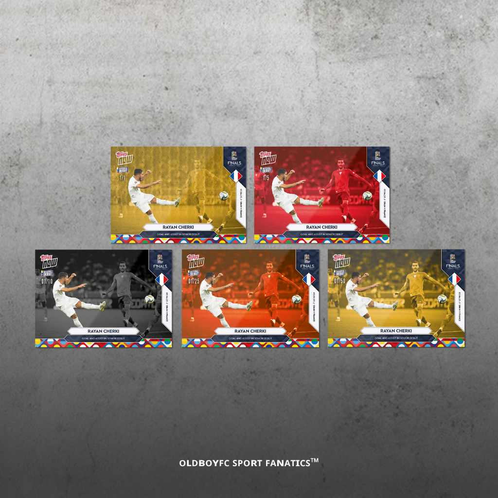 Topps Now Rayan Cherki 2025 歐國聯 球星卡 編號平行卡