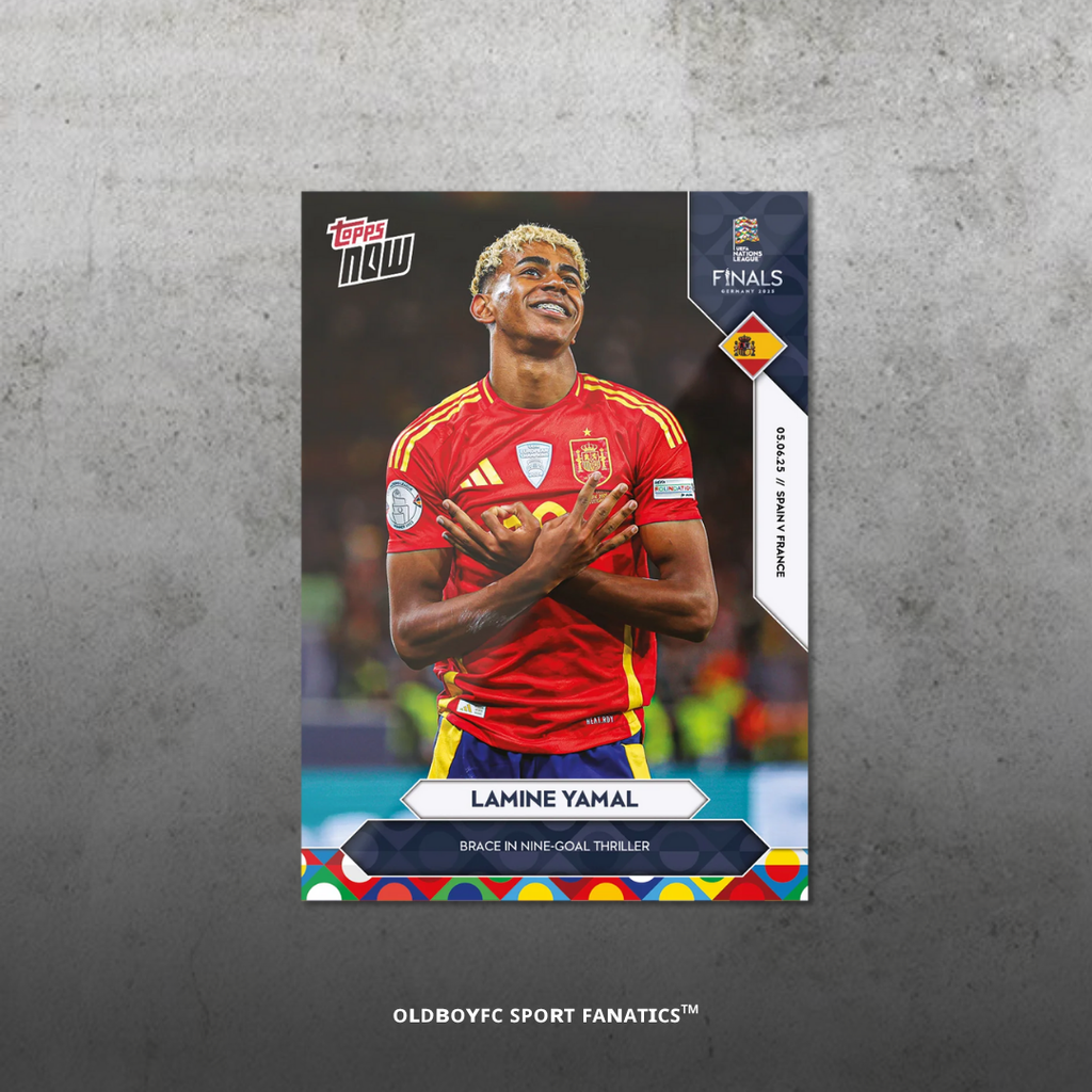 Topps Now Lamine Yamal 2025 歐國聯 球星卡 正面圖
