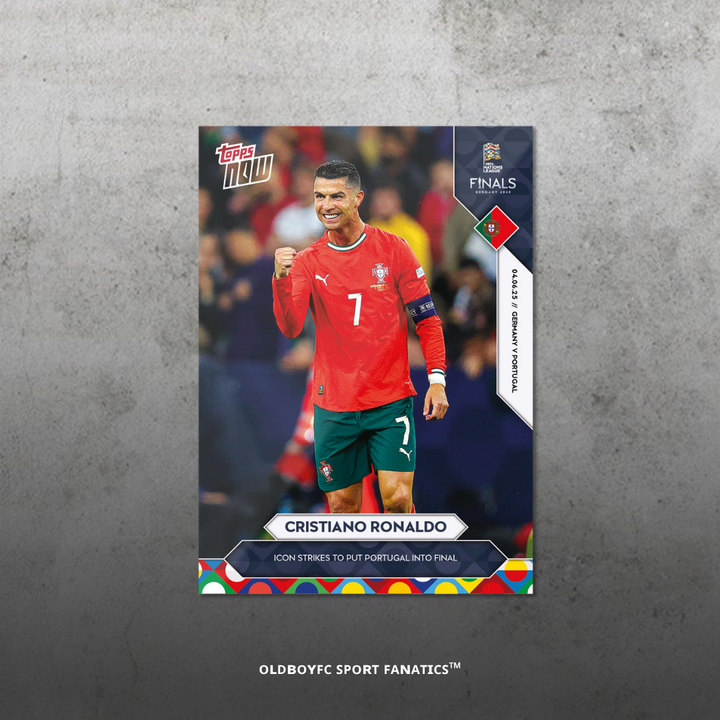 Topps Now C羅 2025 歐國聯 球星卡 正面圖