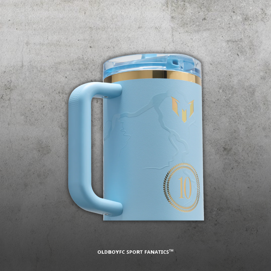 Stanley 隨手杯 杯身細節與 Messi 聯名 LOGO
